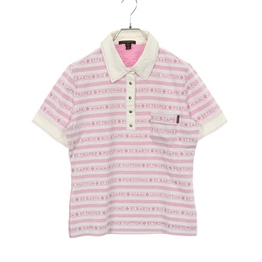 LOUIS VUITTON Polo shirt RW061W WIJR03CO4 cotton White Pink Used Women size 40
