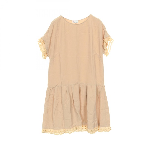 RED VALENTINO Dress #40 short sleeves DROVS9D5-V12048R Rayon Pink Used Women