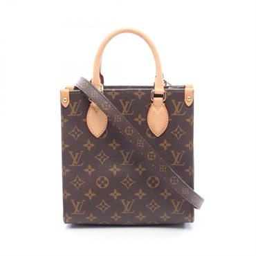 LOUIS VUITTON Sac Plat BB Shoulder Handbag M45847 Monogram canvas Brown Used LV