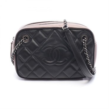 CHANEL Ballerina Matelasse Chain Shoulder Bag A93015 leather Black Used SHW CC