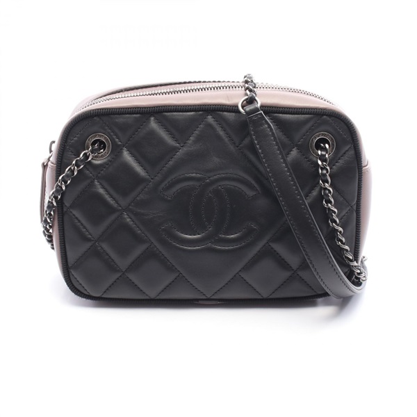 CHANEL Ballerina Matelasse Chain Shoulder Bag A93015 leather Black Used SHW CC