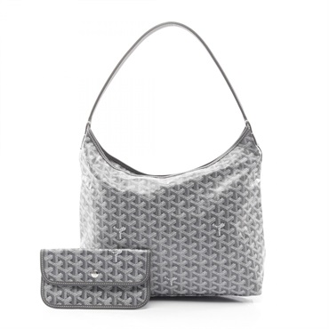GOYARD Boheme Hobo Shoulder Bag BOHEMEPMLTY01CL03P canvas leather Gray White
