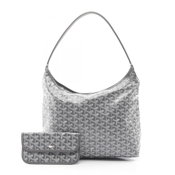 GOYARD Boheme Hobo Shoulder Bag BOHEMEPMLTY01CL03P canvas leather Gray White