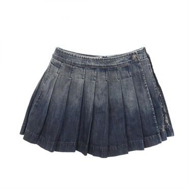 Christian Dior Denim short pants mini culotte #38 cotton Navy Used Women