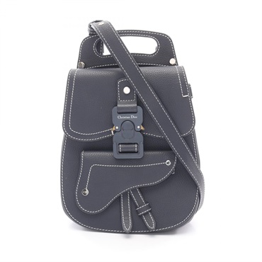 Christian Dior Gallop Rucksack Backpack saddle 23-BO-1128 leather Navy Used mens