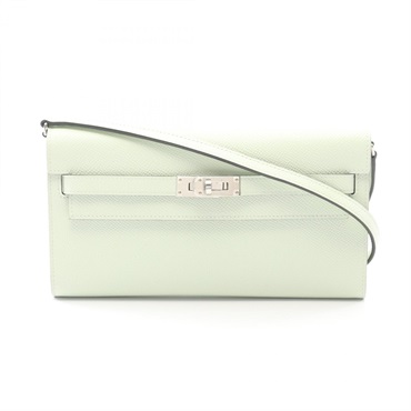 HERMES Kelly To Go Shoulder Crossbody Bag B Epsom leather Green SHW Used Women
