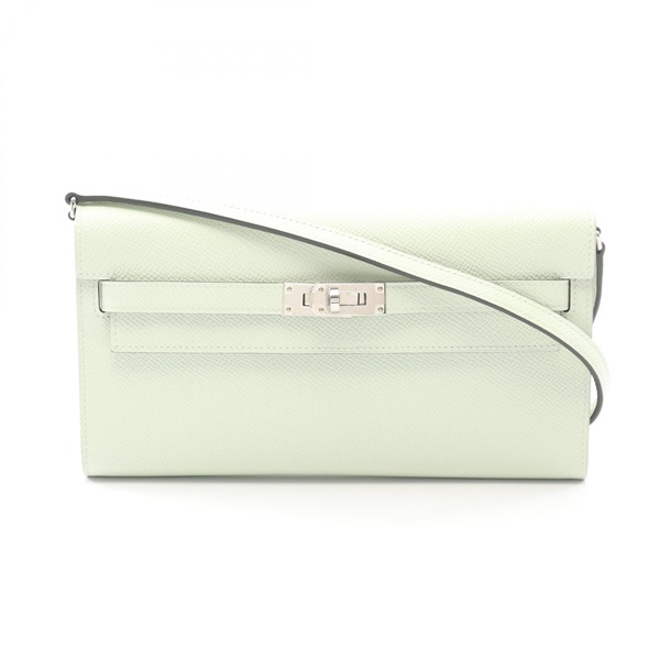 HERMES Kelly To Go Shoulder Crossbody Bag B Epsom leather Green SHW Used Women
