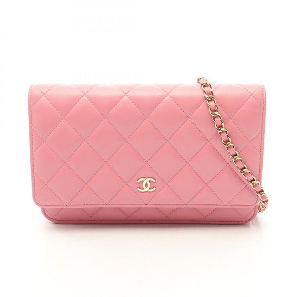CHANEL Matelasse chain crossbody Shoulder Bag AP0250 Lambskin leather Pink GHW