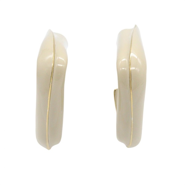 BOTTEGA VENETA Triangle Pierced Earrings Silver925 GHW Used women