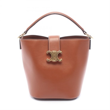 CELINE Small Louise Bucket Handbag 119173FX9.04LU leather Brown Used Women