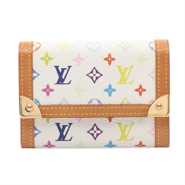 LOUIS VUITTON Porte-monnaie Plat coin purse wallet M92657 Monogram Multicolore