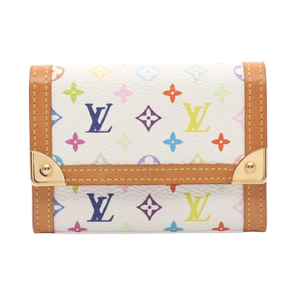 LOUIS VUITTON Porte-monnaie Plat coin purse wallet M92657 Monogram Multicolore