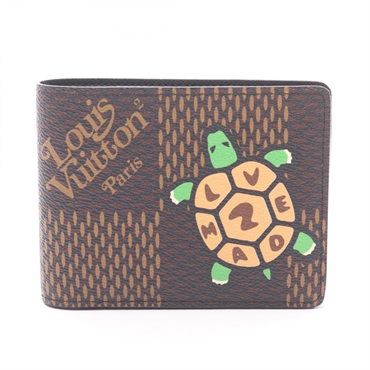 LOUIS VUITTON NIGO Portefeuille Multiple Bi-fold wallet purse N60396 Damier G LV