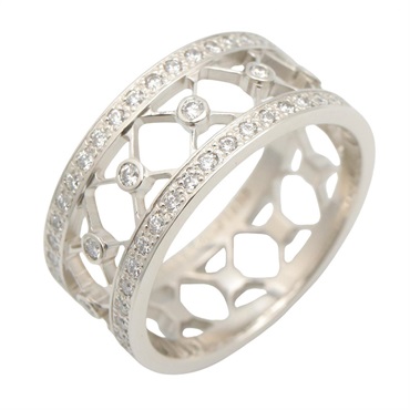 TIFFANY＆CO Voile Diamond Ring Pt950 Platinum Used women US size 6