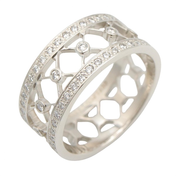 TIFFANY＆CO Voile Diamond Ring Pt950 Platinum Used women US size 6