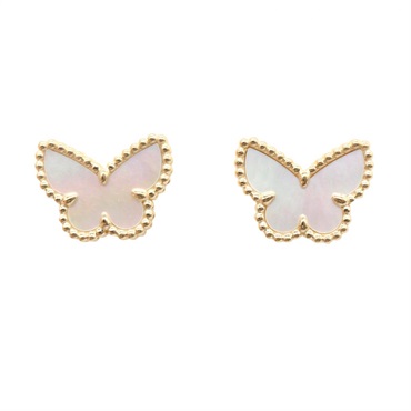 Van Cleef & Arpels Sweet Papillon Pierced earrings Mother of Pearl 18KYG Gold
