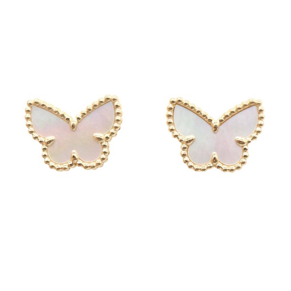 Van Cleef & Arpels Sweet Papillon Pierced earrings Mother of Pearl 18KYG Gold