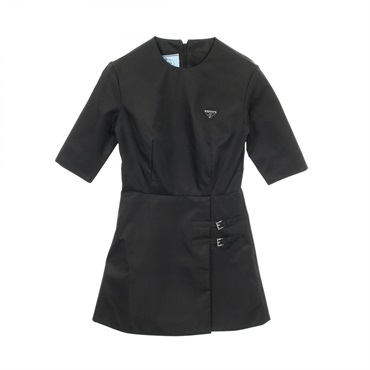 PRADA Re-Nylon Dress Nylon Black #36 Used Women