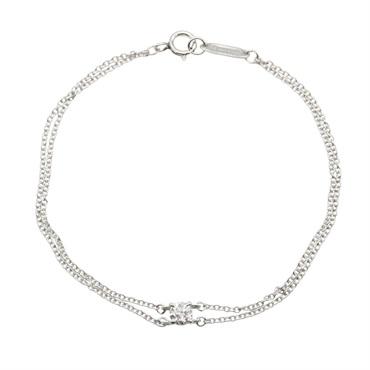 TIFFANY＆CO Solitaire Diamond Bracelet 60144492 Pt950 Platinum Used Women 15㎝