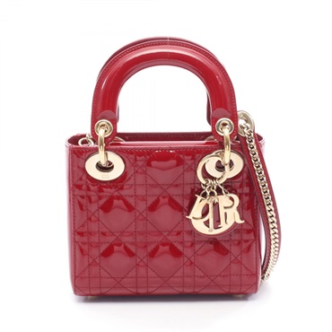 Christian Dior Lady Dior Mini Cannage tote crossbody Handbag M05050WCB leather