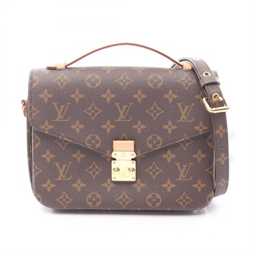 LOUIS VUITTON Pochette Metis MM Shoulder Handbag M44875 Monogram Brown Used LV