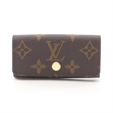 LOUIS VUITTON Multicles 4 key holder M69517 Monogram canvas Brown Used Women