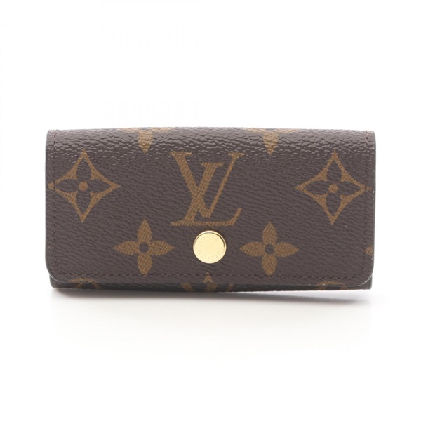 LOUIS VUITTON Multicles 4 key holder M69517 Monogram canvas Brown Used Women