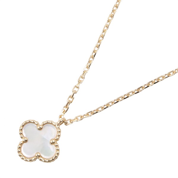 Van Cleef & Arpels Sweet Alhambra Necklace Pendant 18KYG Mother of Pearl Women