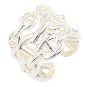 HERMES Chaine dancre Enchainee GM Ring Silver925 Used women US size  6.75 #54