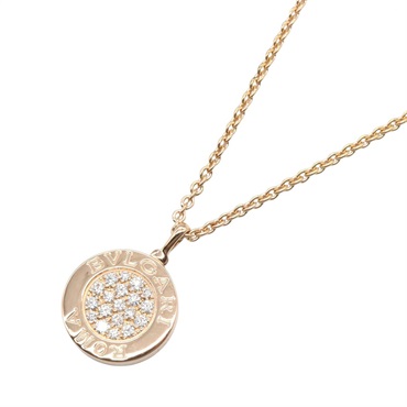 BVLGARI Bvlgari Bvlgari Necklace Diamond Onyx 18KRG Pink Rose Gold Used Women