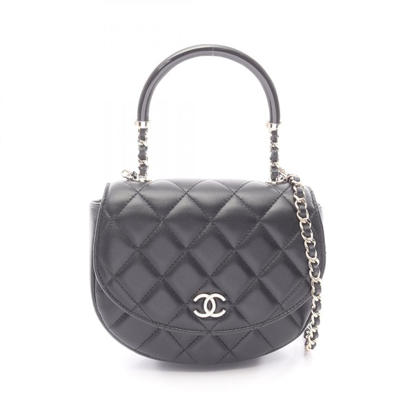 CHANEL Matelasse chain crossbody Shoulder hand Bag AP4410 Lambskin BK GHW Used