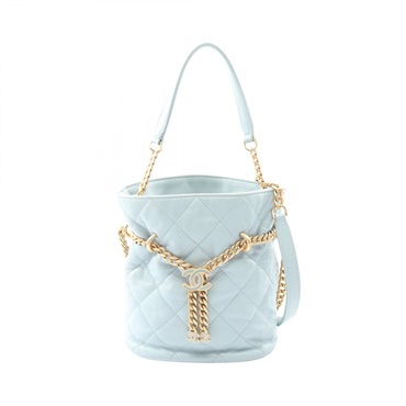 CHANEL Matelasse chain crossbody Shoulder Bag AS3116 Lambskin Blue Used GHW