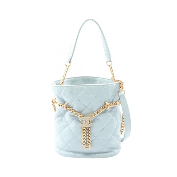 CHANEL Matelasse chain crossbody Shoulder Bag AS3116 Lambskin Blue Used GHW