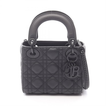 Christian Dior Lady Dior Mini Cannage crossbody shoulder tote Handbag leather BK