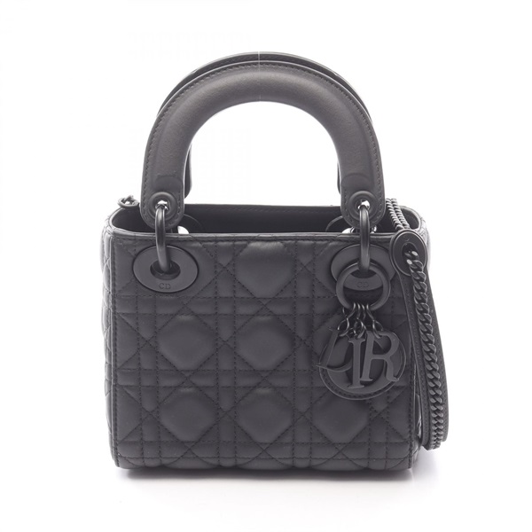 Christian Dior Lady Dior Mini Cannage crossbody shoulder tote Handbag leather BK