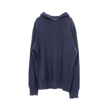 LOUIS VUITTON LV Circle Logo Knitwear Hoodie #S cotton Navy Used mens