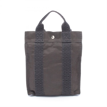 HERMES Herline Ad PM Rucksack Backpack canvas Gray Used Women SHW