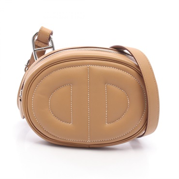 HERMES In the Loop Belt Bag Verso Swift leather Brown Sesame Used Women Z SHW