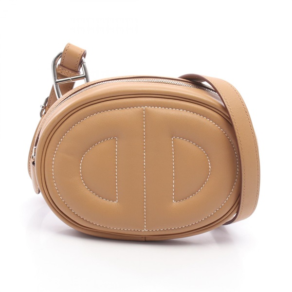 HERMES In the Loop Belt Bag Verso Swift leather Brown Sesame Used Women Z SHW