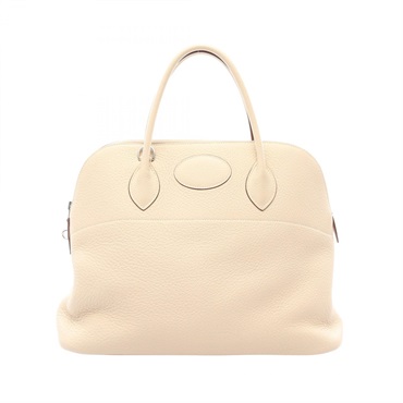 HERMES Bolide 35 Handbag M Taurillon Clemence Parchemin Used SHW