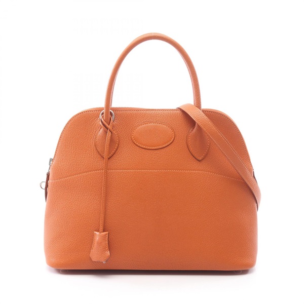 HERMES Bolide 31 shoulder Handbag H Chevre leather Potiron orange Used Women SHW