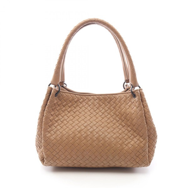 BOTTEGA VENETA Intrecciato Parachute Tote Bag 428047 leather Brown Used Women