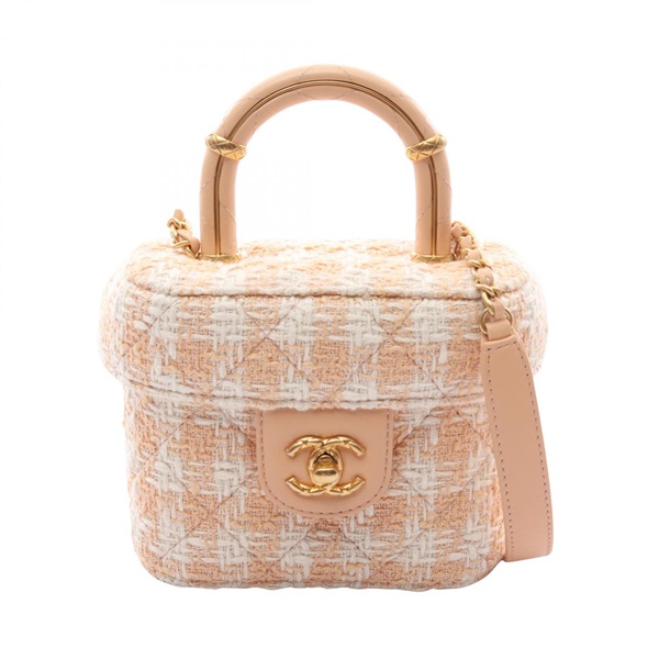 CHANEL Matelasse Vanity chain crossbody Shoulder Bag AS3973 tweed leather GHW