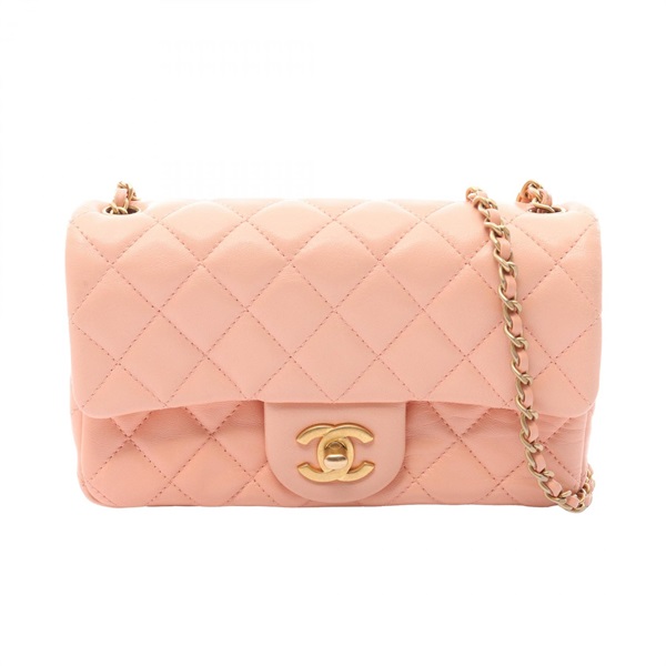 CHANEL Mini Matelasse 20 Chain Shoulder Crossbody Bag A69900 leather PK GHW Used