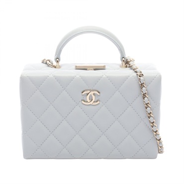CHANEL Matelasse Top Handle chain crossbody Shoulder Bag AS5167 leather Blue GHW