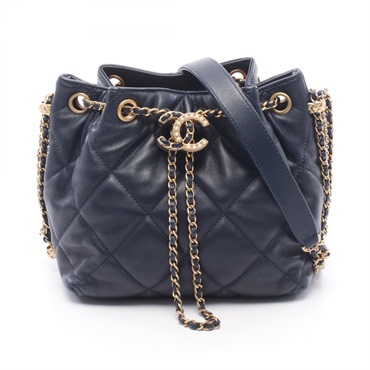 CHANEL Matelasse Small Bucket chain crossbody Shoulder Bag AS2786 Lambskin GHW