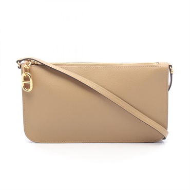HERMES Zipengo To Go Chaine dancre Shoulder Bag K Evercolor leather Kraft GHW