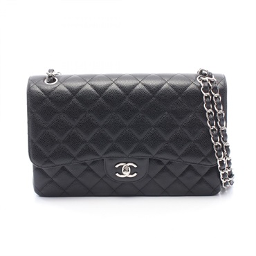 CHANEL Jumbo Matelasse 30 Classic Large W Flap chain Shoulder Bag A58600 SHW