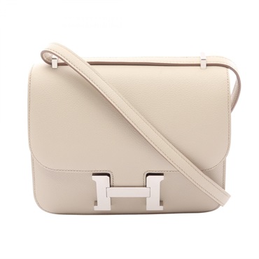 HERMES Constance III Mini Shoulder Handbag Evercolor leather Beton SHW Used C