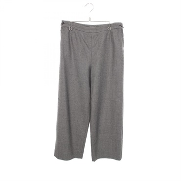HERMES Pants pt096 wool Gray Black Used Women  size 40